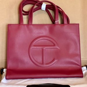 TELFAR Medium Oxblood Shopping Bag